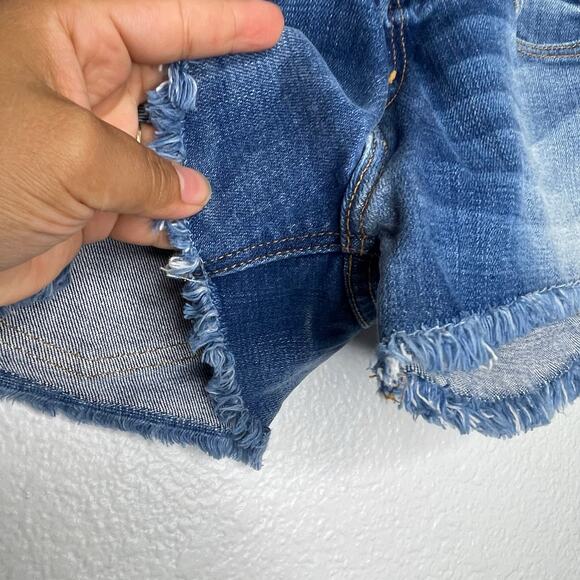 McGuire Womens Shorts Size 24 Denim Blue Cut Out Jean Dark Wash Casual - Picture 11 of 12